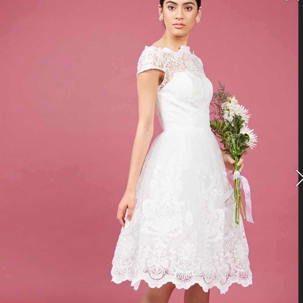 Modcloth white lace dress